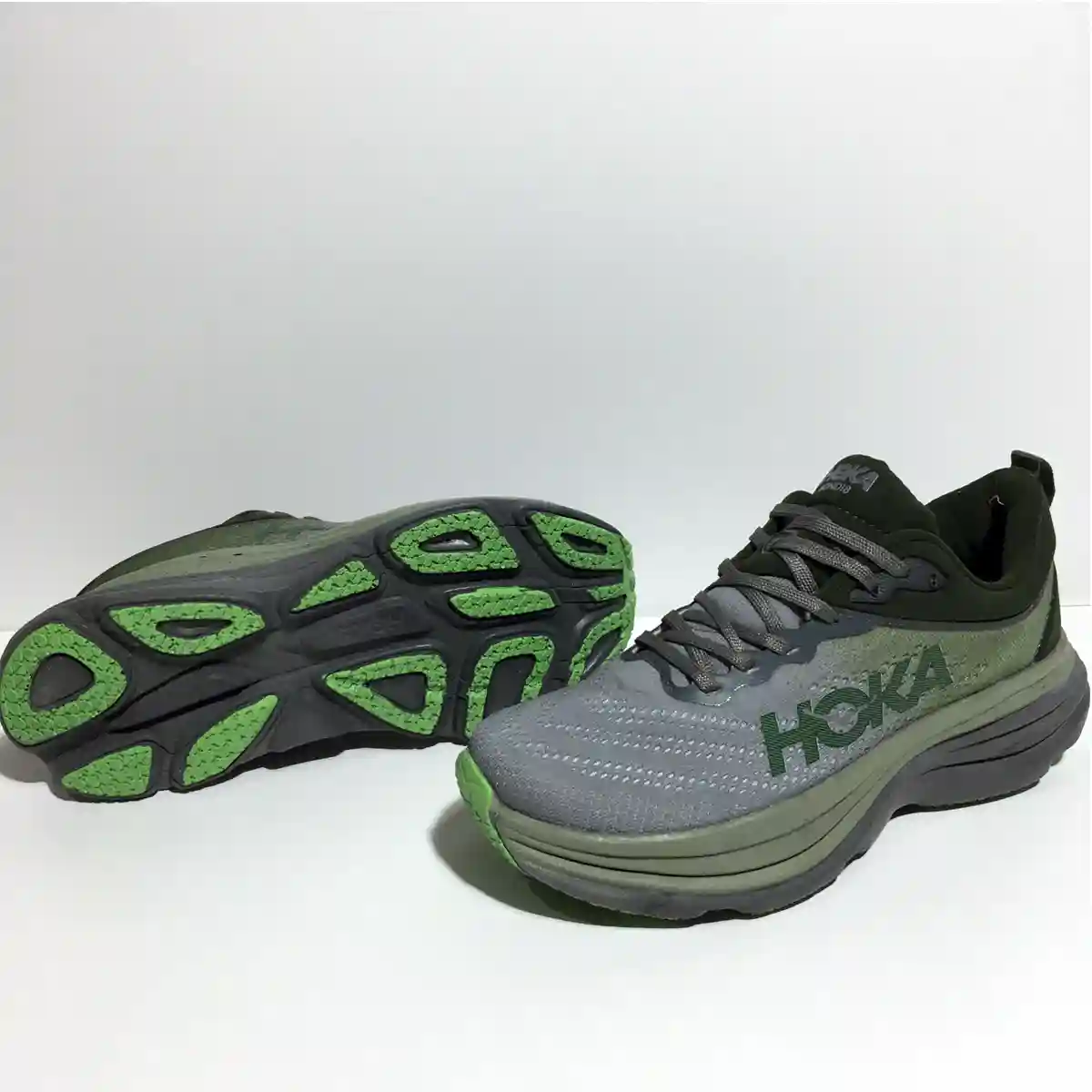 کتونی  مردانه هوکا طوسی سبز