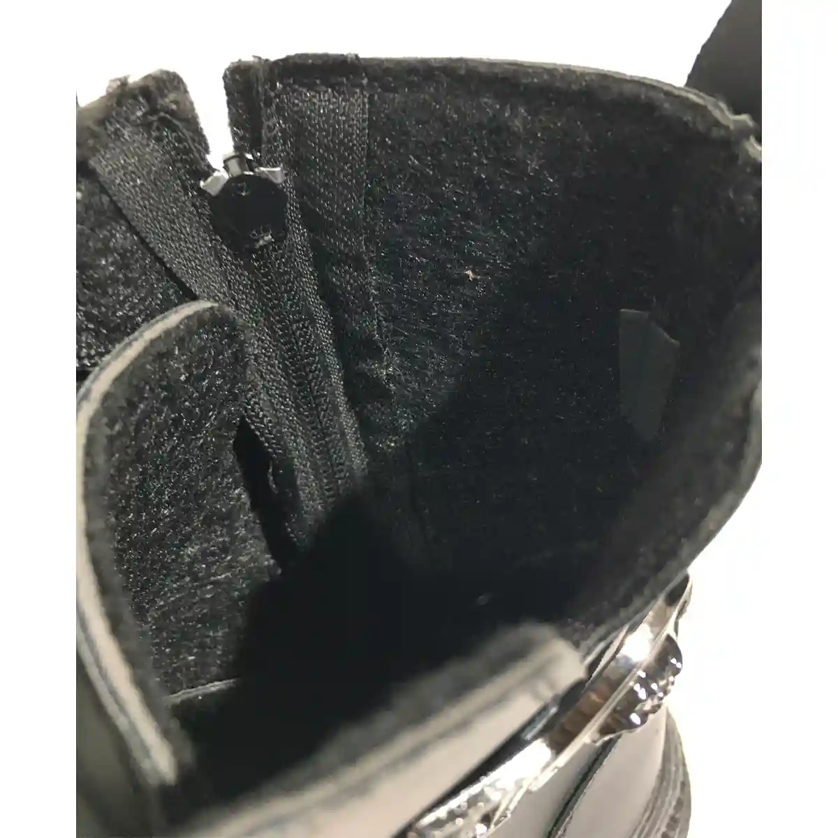 نیم بوت دخترانه زنانه چرم مشکی مات سگکدار