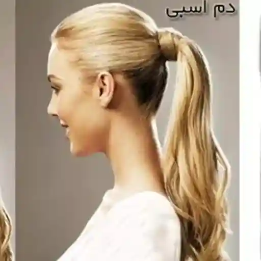 اکستنشن مو مصنوعی دم اسبی گیره‌دار ۵۰ سانت